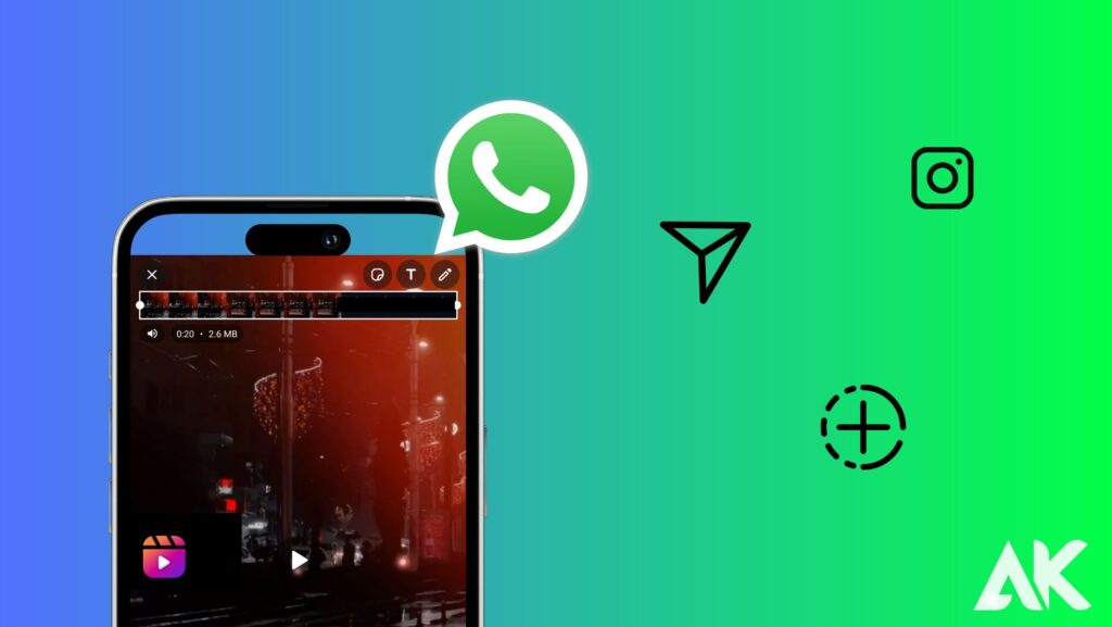 Without a link, share Instagram Videos as WhatsApp Status